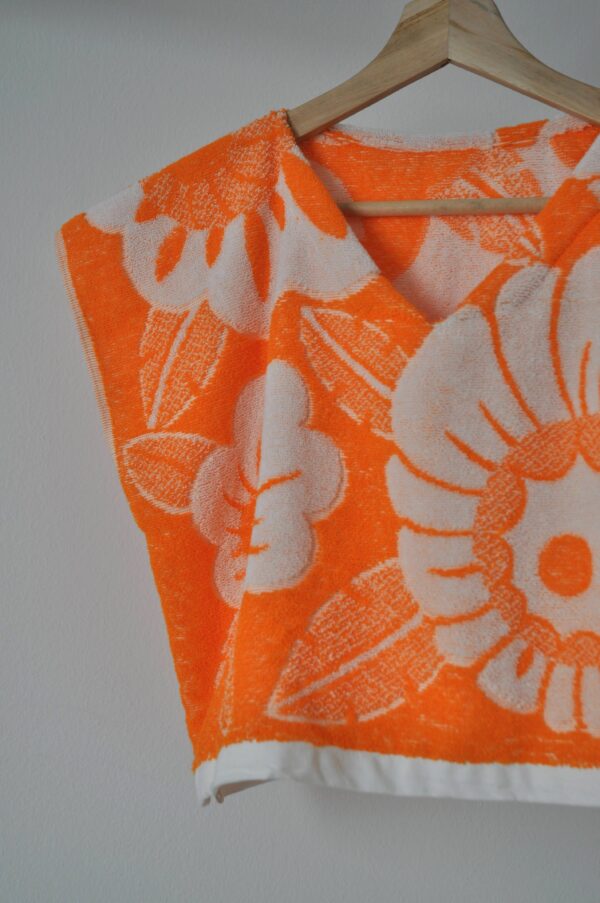 apricity towel crop-top fresh orange